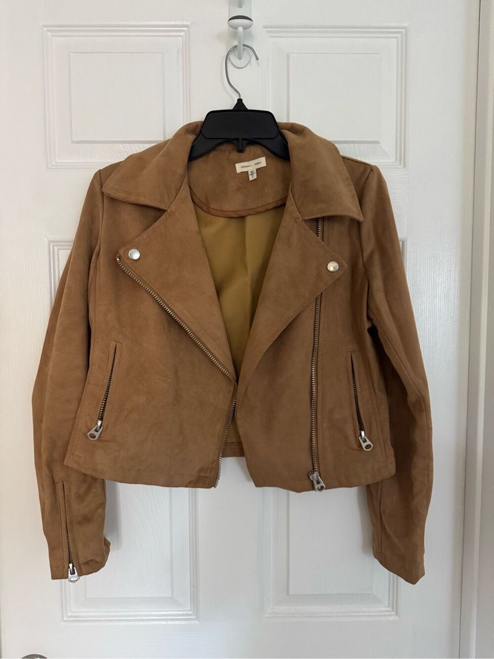 Silence and Noise fauxe suede jacket small